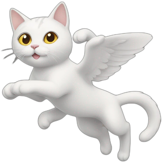 flying cat emoji