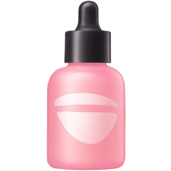 beautiful bottle of face serum light pink color emoji
