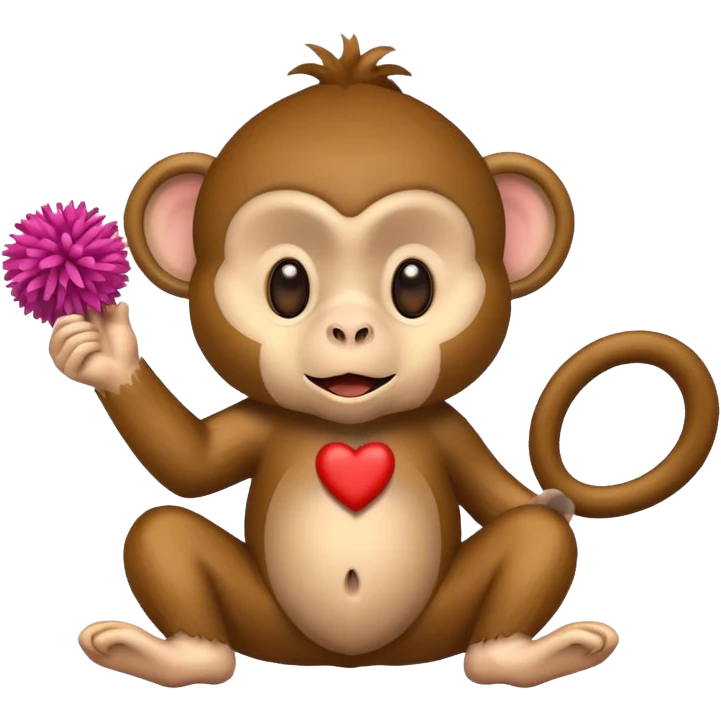 monkey with pom pom’s emoji