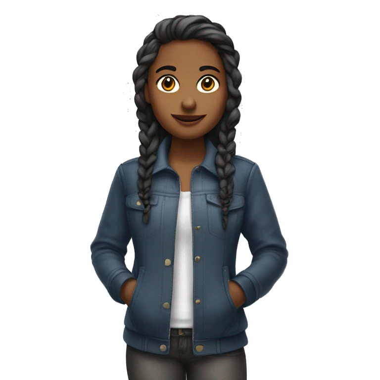 une fille avec des ciseaux emoji