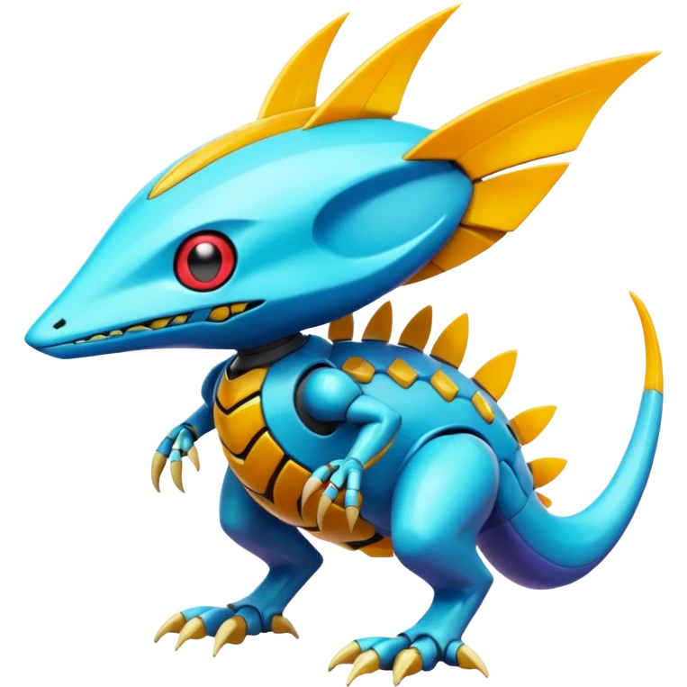  exotic tropical cyber-Protogen-Fakémon-Pokémon-Vernid-creature emoji