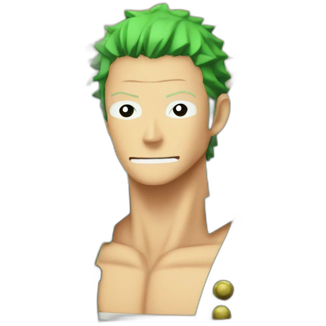Zoro with a map of the world emoji