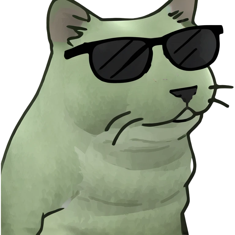 Cat with sunglasses emoji