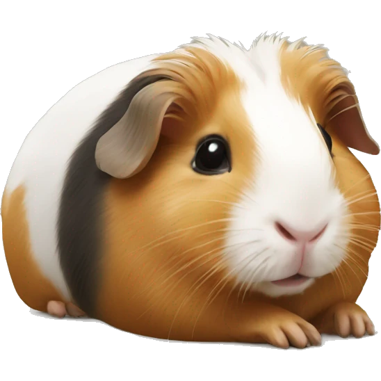 Guineapig laying down very cute but realistic emoji