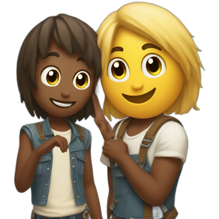 two album rool friend saying hey to each other emoji
