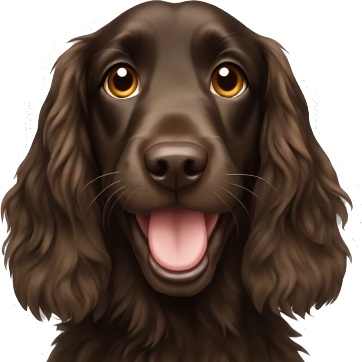 Field spaniel smiling emoji