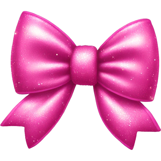 Pink sparkly bow emoji