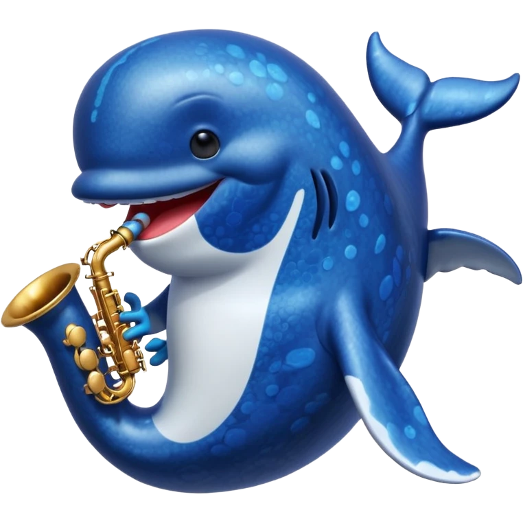 a whale playing saxophone emoji