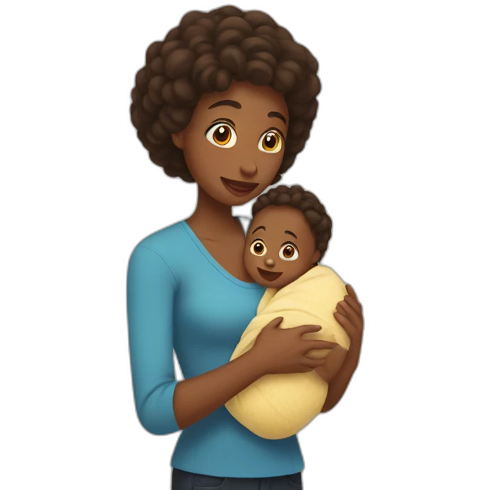 Mam hold baby emoji