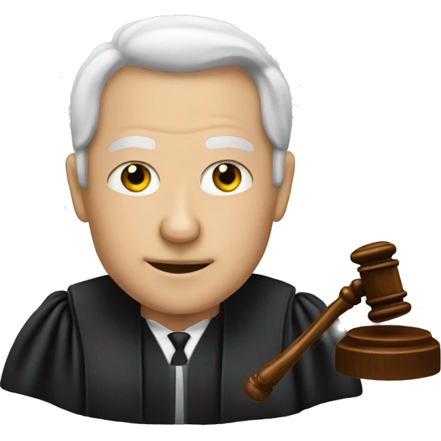 judge with a gavel emoji