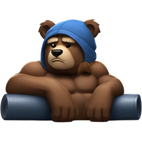 muscle bear resting emoji