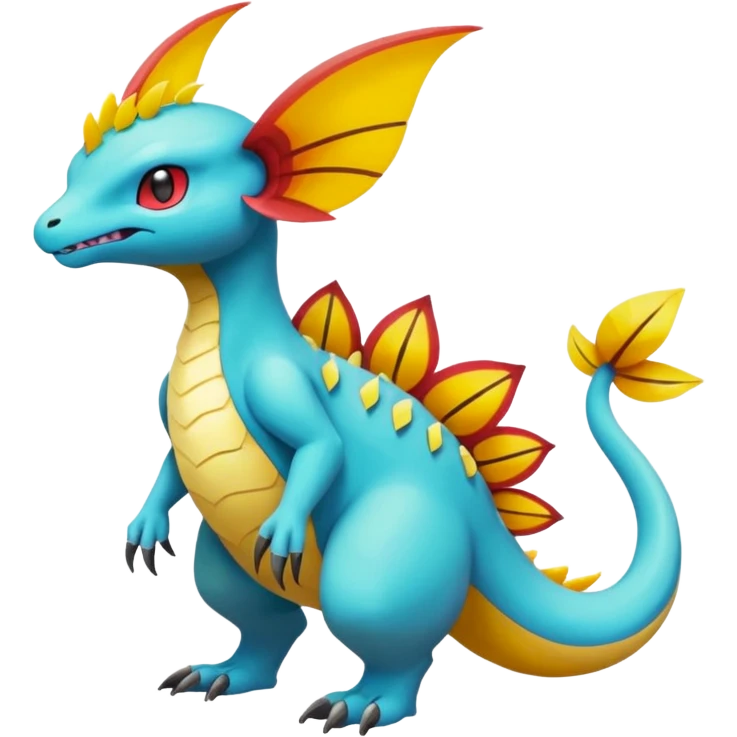 cool exotic fantasy-creature-Fakémon-Pokémon, full body emoji