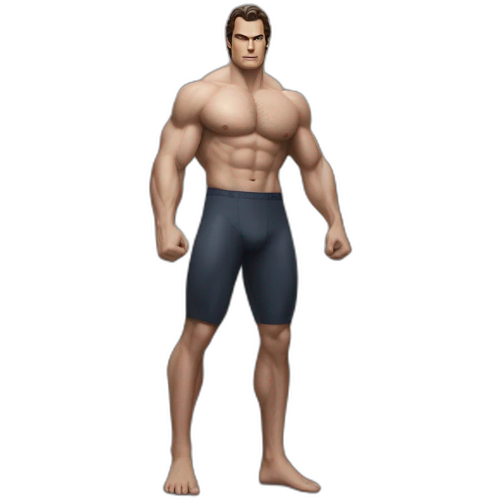 Henry Cavil whole body flexing Calvin Klein ad emoji