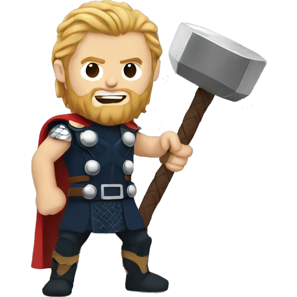 Thor with his hammer emoji