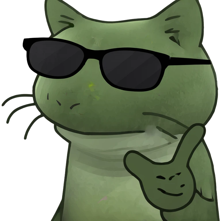 Cat with sunglasses emoji