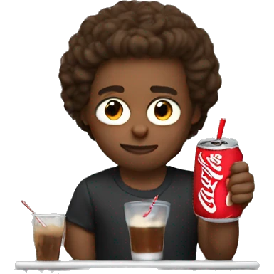 filmmaker editing brown hair drink a coke emoji