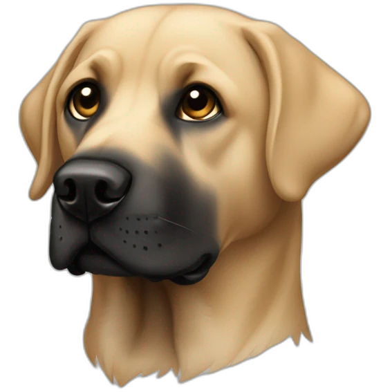 Super labrador couleur noir emoji