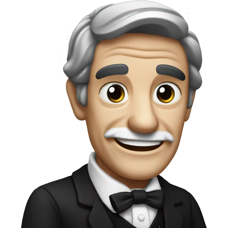 Ralph Waldo Emerson with thumbs up with a little frown and black clothes emoji