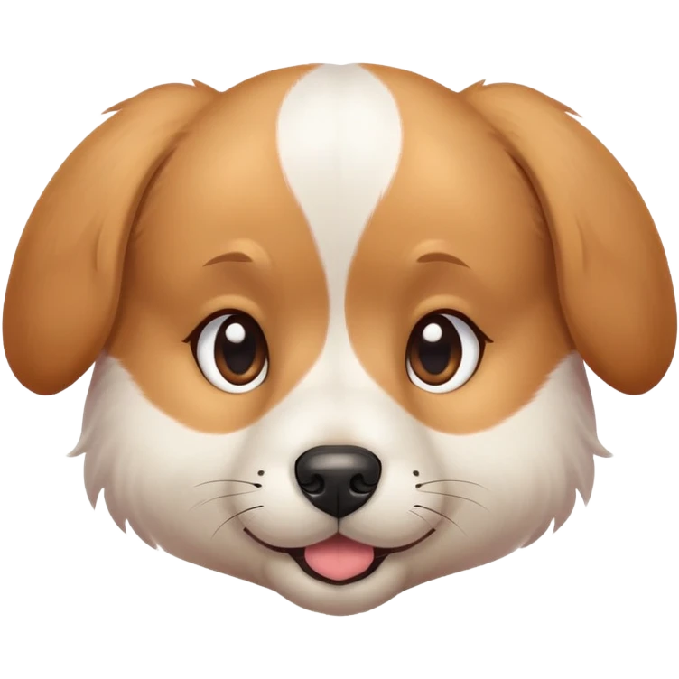 Blushing dog emoji