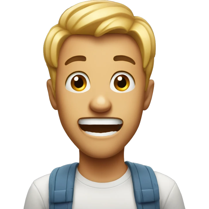 Excited but afraid emoji