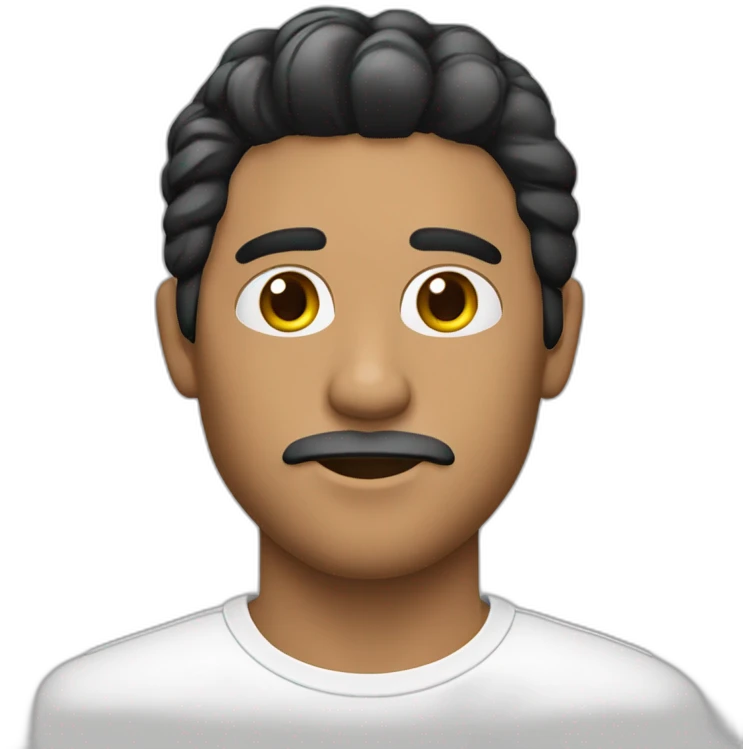 Hombre con pelo blanco polera de Brasil una mascarilla negra y piel blanca emoji