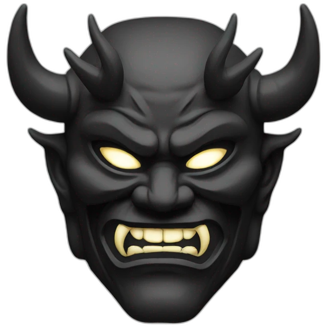 oni mask, black, very detailed  emoji