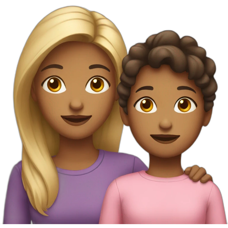 Mom and daughter emoji