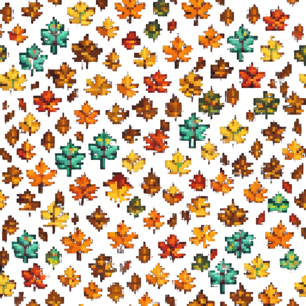 tree in the fall with colorful autumn leaves emoji