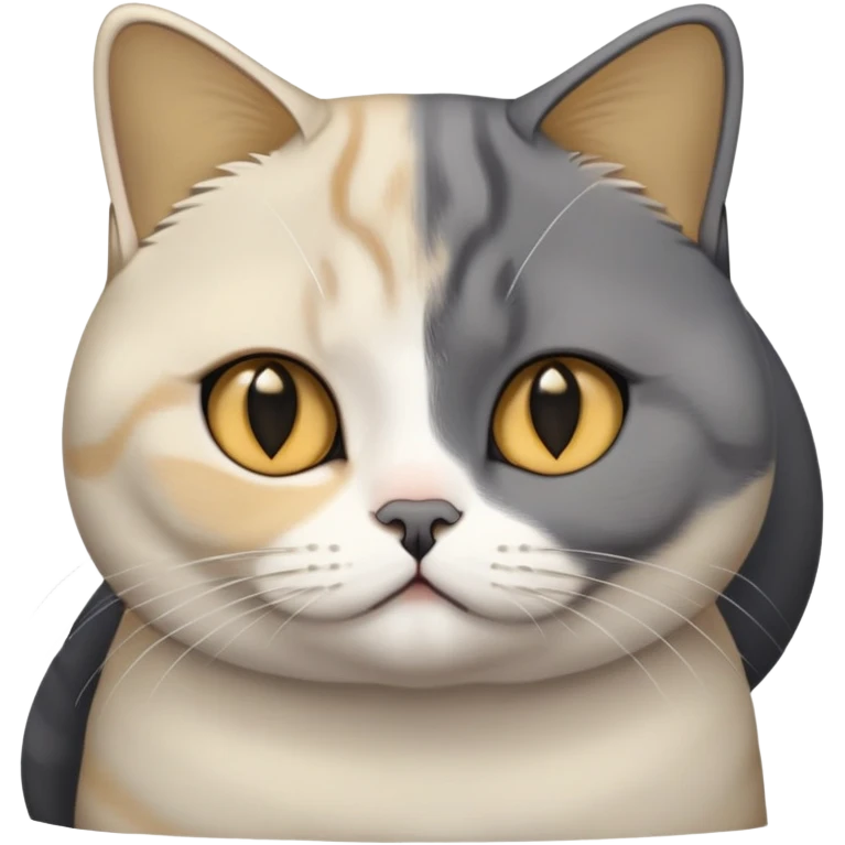 Medium-length black hair + one golden shaded British Shorthair cat + one silver shaded British Shorthair cat. emoji