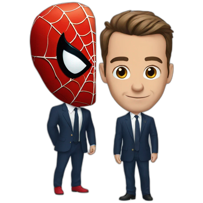 Spider man sur Macron emoji