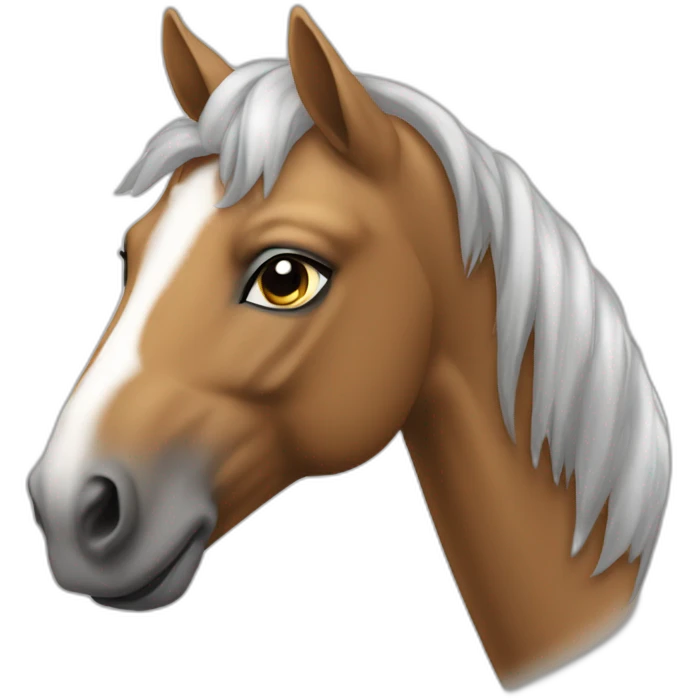 Cheval a deux pattes emoji