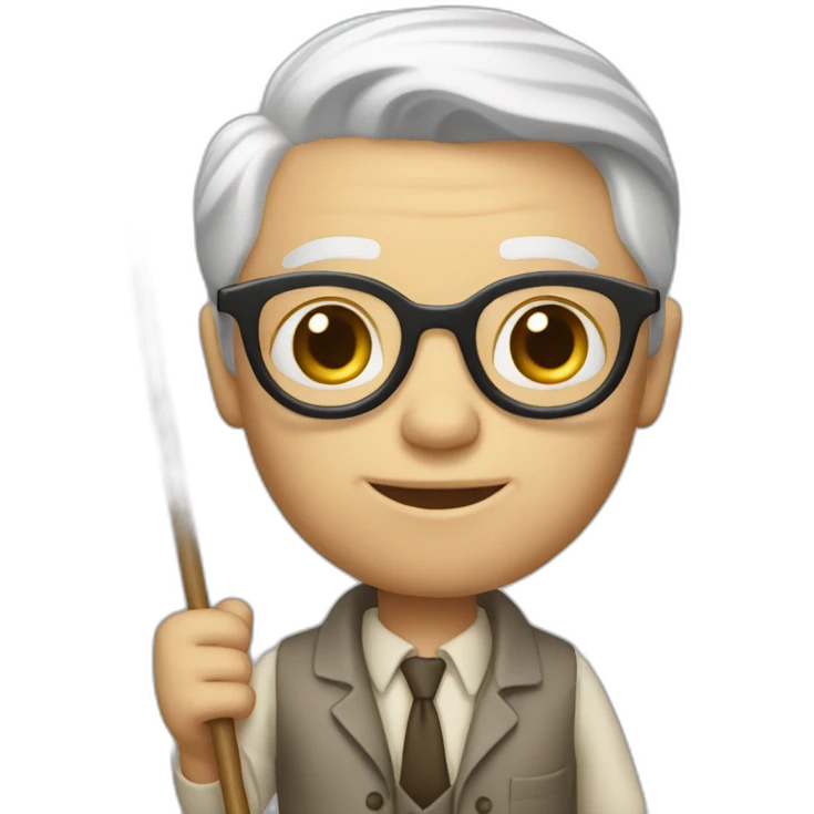 Benjamin Button with cane emoji