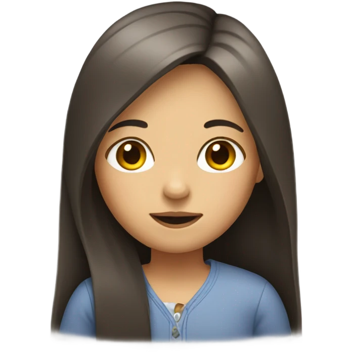a girl with straight hair emoji