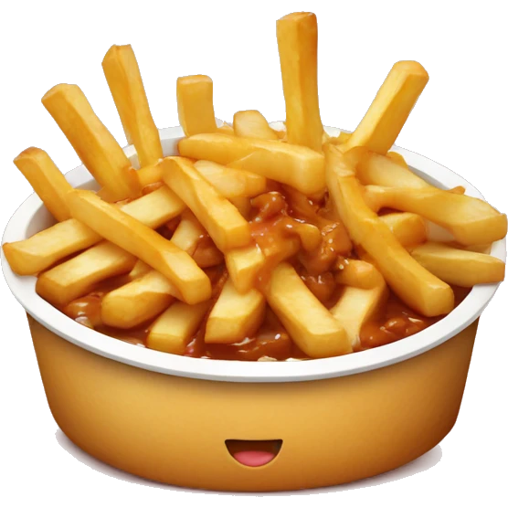 Poutine qui mange une poutine  emoji