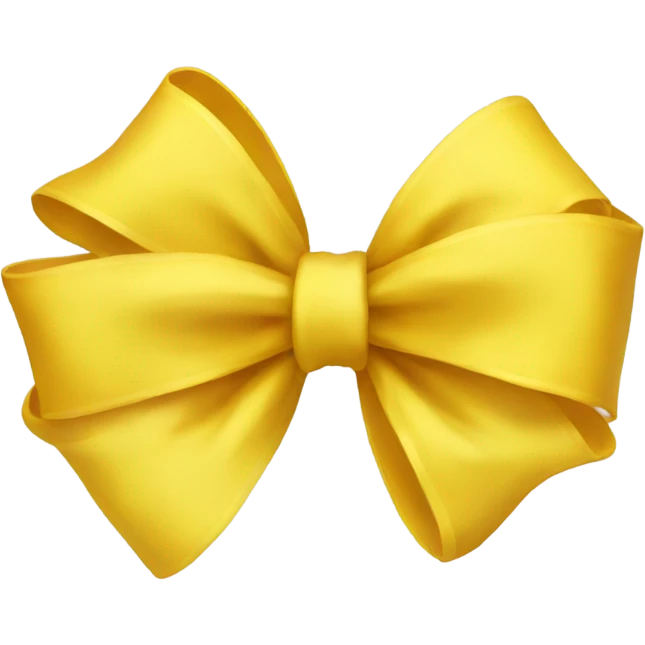 Yellow bow emoji