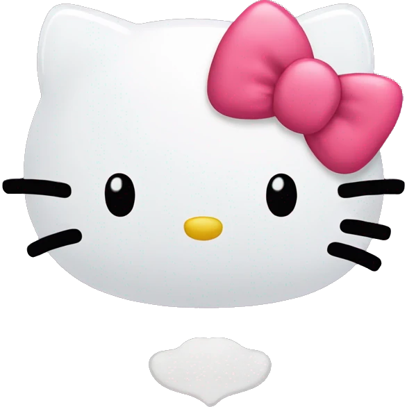 Hello kitty head only in love  emoji