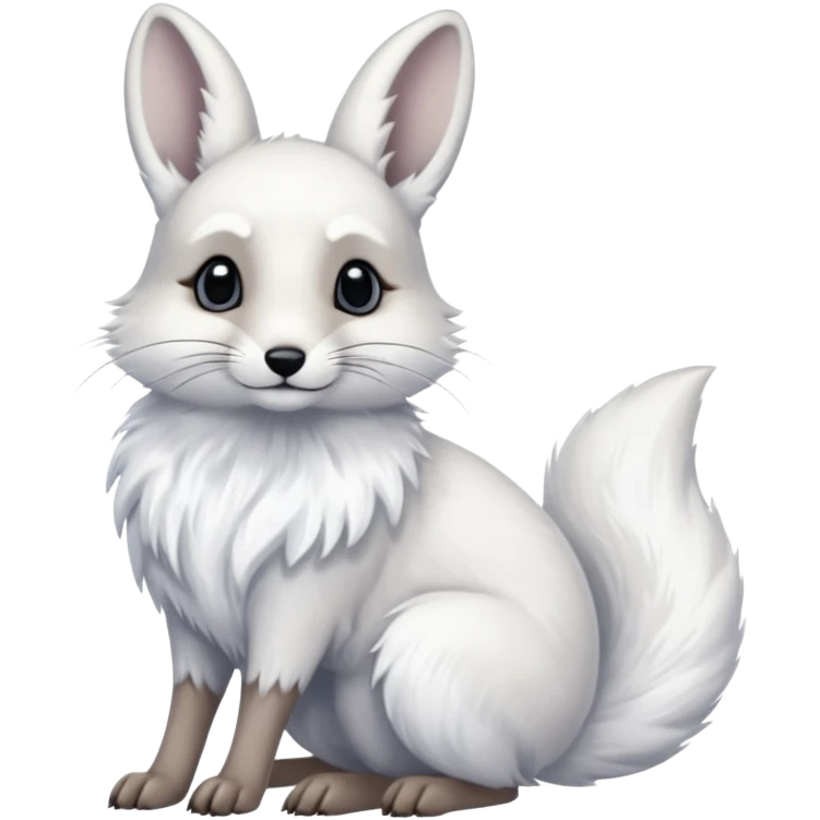 Ermine-Snowshoe-Hare-Arctic-Fox-fusion-hybrid emoji