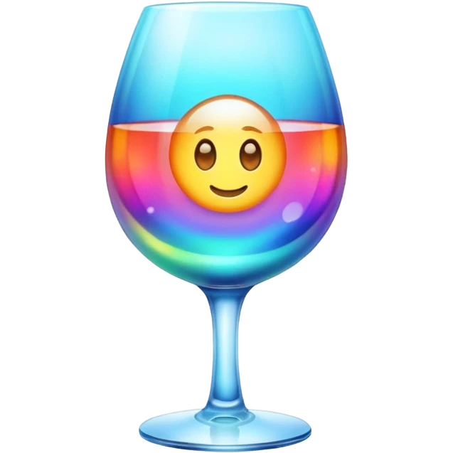 Colorful glass infinite sing emoji