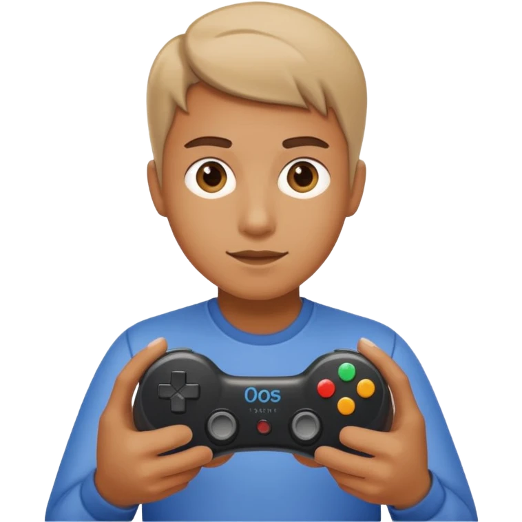 Une personne qui a un control dans la main avec un 0 emoji