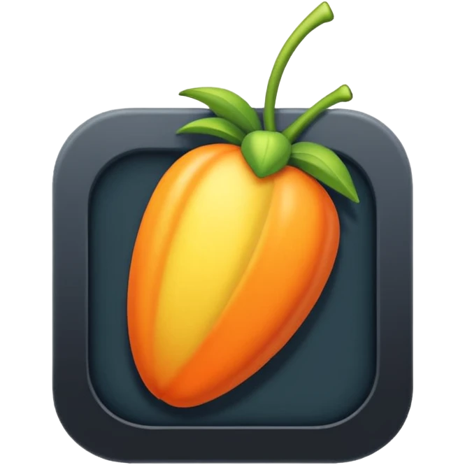 Сделай логотип Fl Studio светящийся emoji