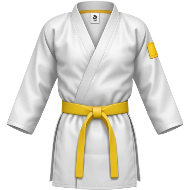 karate gi with a yellow belt emoji