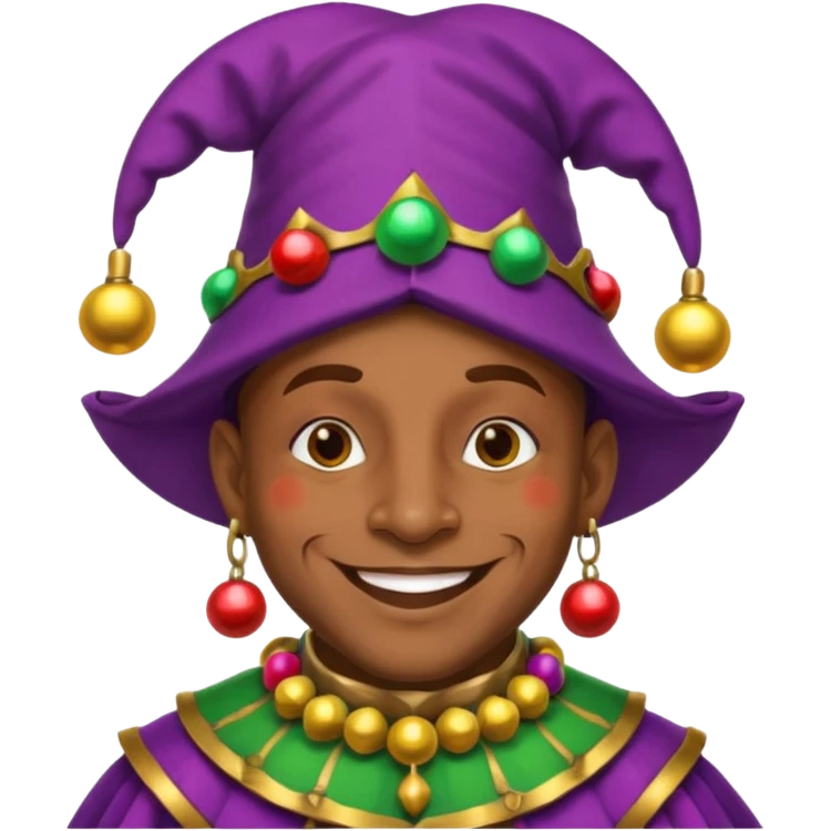 African American Medieval jester  emoji