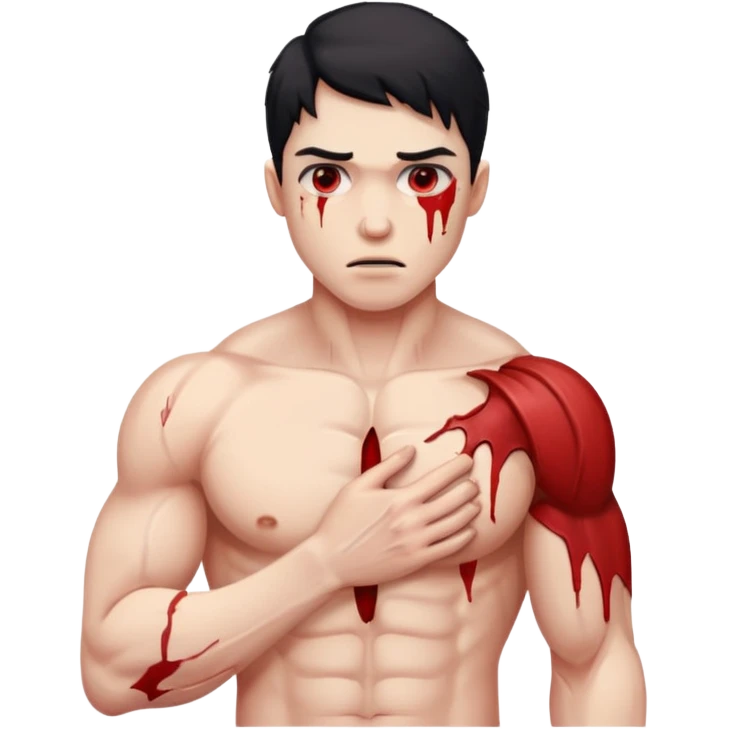 knee torn to the blood emoji