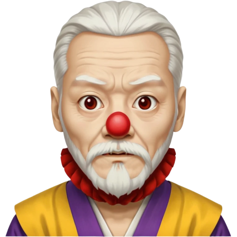 Сенсей пай Мей из убить Билла 2 с густой седой бородой и густыми бровями как клоун emoji