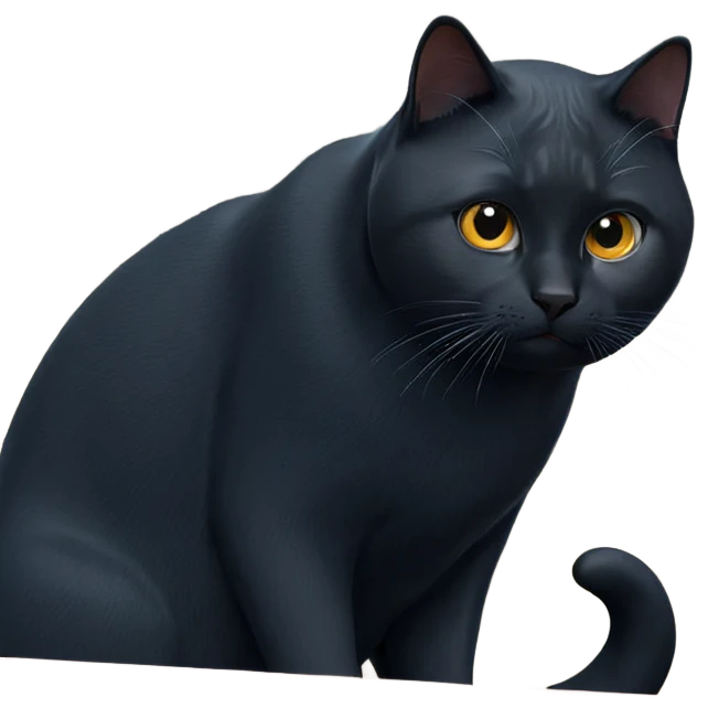 black cat gazing intensely emoji