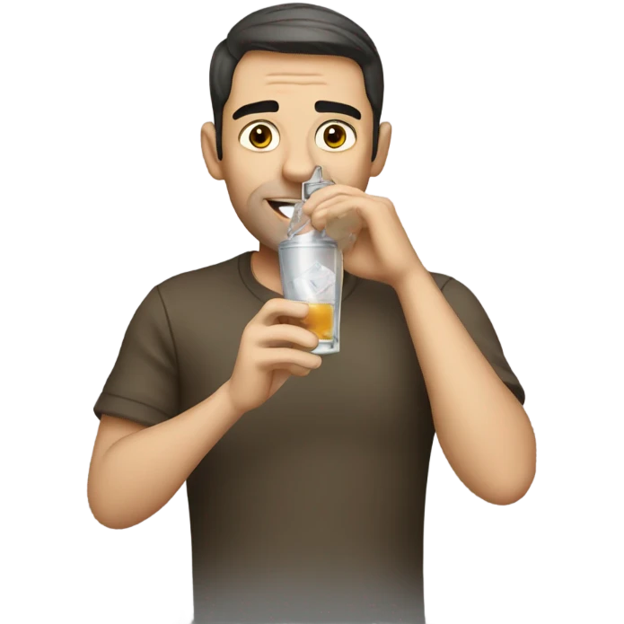 guy drinking vodka emoji