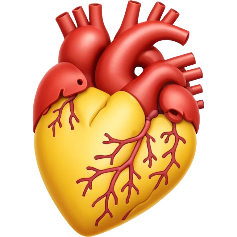 heart animal organ, yellow emoji