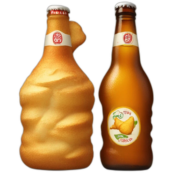 Bundaburg ginger beer bottles toasting each other  emoji