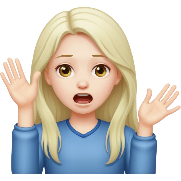 A girl throwing up emoji