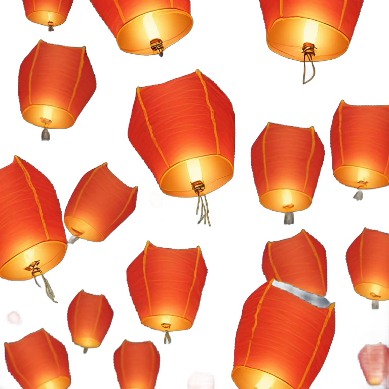 Chinese sky lanterns emoji